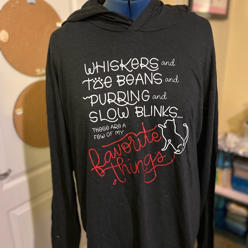 Hooded Long Sleeve Cat Person T-Shirt